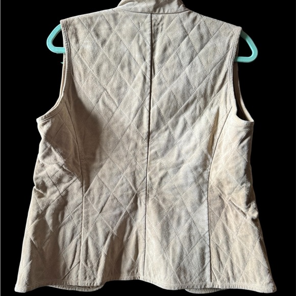 Ann Taylor leather Beige Quilted Vest - Picture 3 of 6